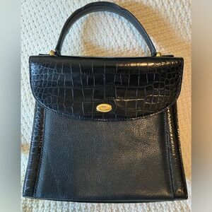 Bally Box Purse - Black Croc Detail